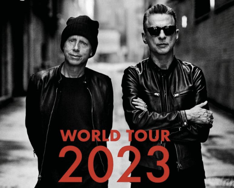 Tourplakat zur Momenti Mori Tour 2023 von Depeche Mode