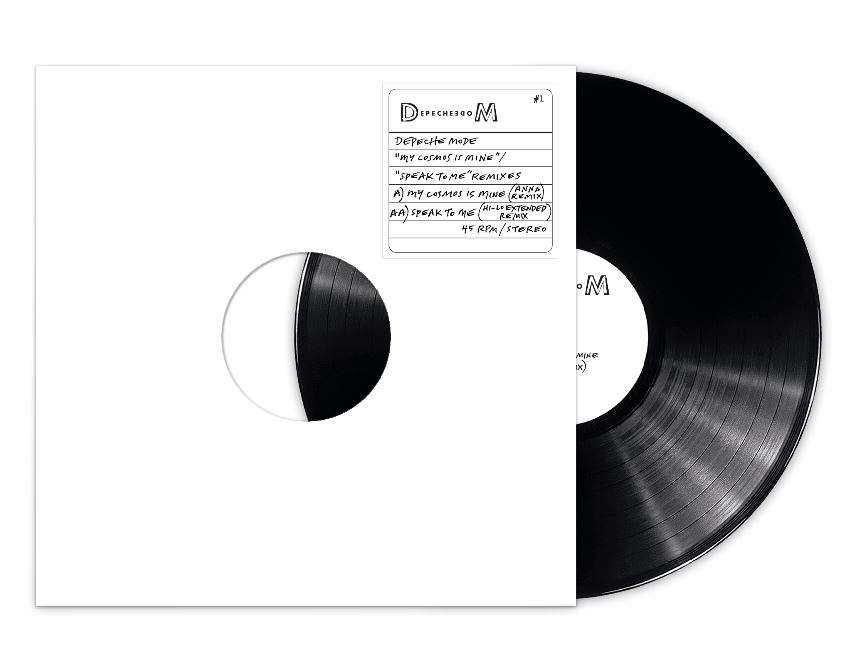 Das Bild zeigt ein Package-Foto von der Maxi-Single "My Cosmos Is Mine/Speak To Me" von Depeche Mode.